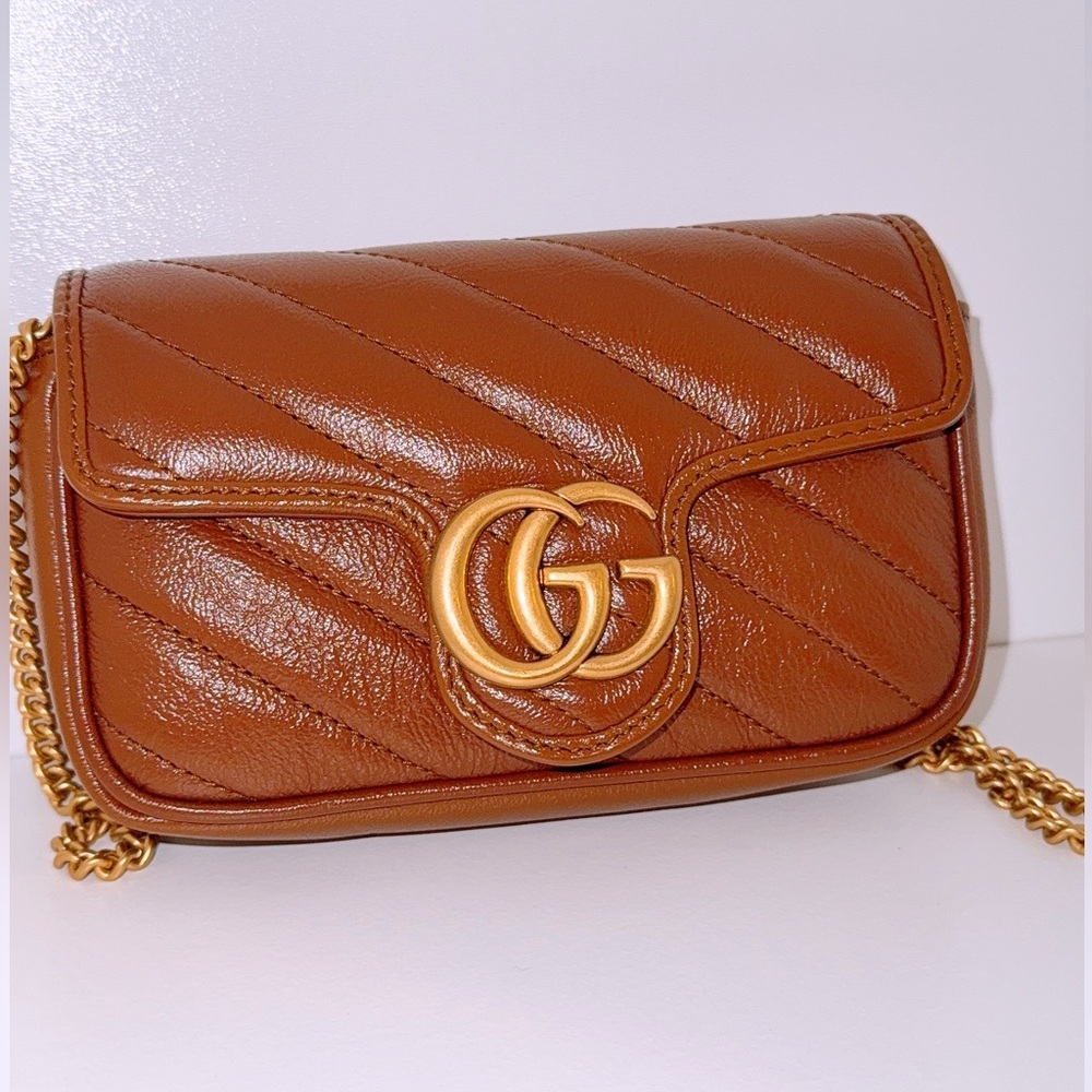 Gucci Calfskin Super Mini GG Marmont Matelasse